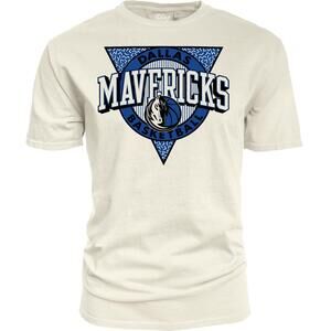Blue 84 Nba Unisex Adult Nba T Shirt Ringspun Triblock Ivory